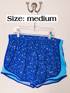 Nike Blue Multi-Print Running Shorts